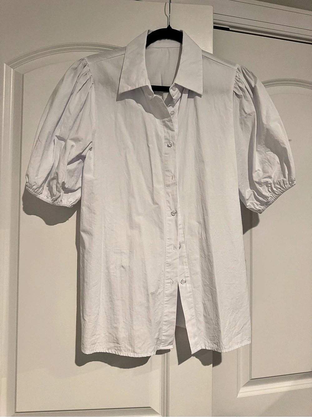 Cotton Puff Sleeve Shirt Size Large